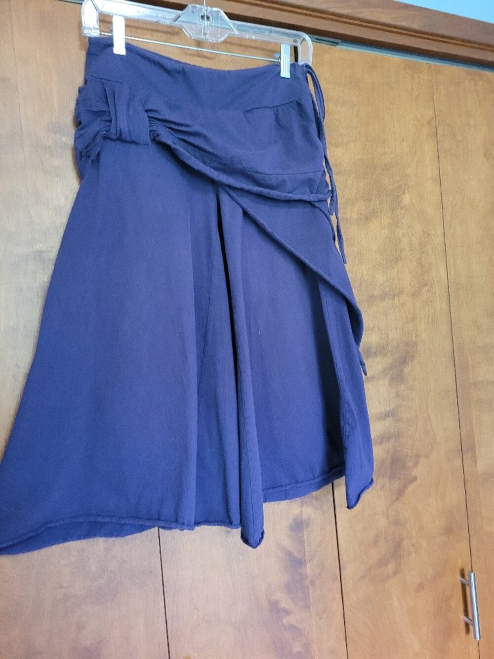 Avatar clothing Royal Purple cotton capri with skirt accent, small
